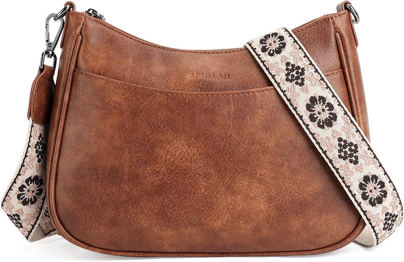 APHISON Trendy Leather Crossbody Purse with Adjustable Strap, Women's Shoulder Handbag - Image 1